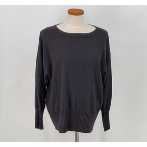 Terra & Sky Womens 1X=16W/18W Black Knit Long Sleeve Sweater Pre-Owned
